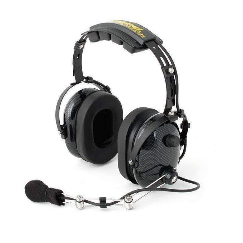 Rugged Radios H22-CF H22 Over the Head (OTH) Headset for 2-Way Radios - Black Carbon Fiber