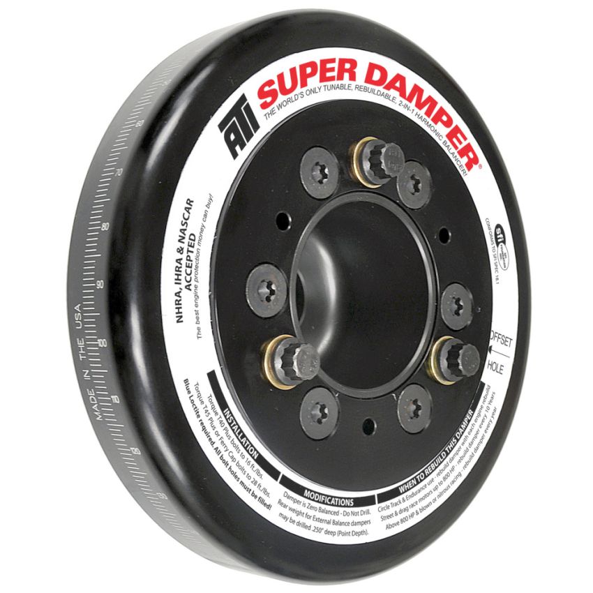 ATI ATI918471 Damper - 7.074in - Alum - Honda B - Race Damper - 4 Grv Steel Hub - 2 Ring