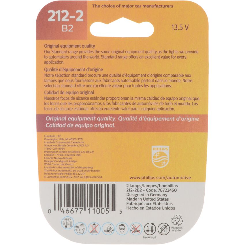 Philips 212-2B2 Philips Standard Miniature 212-2