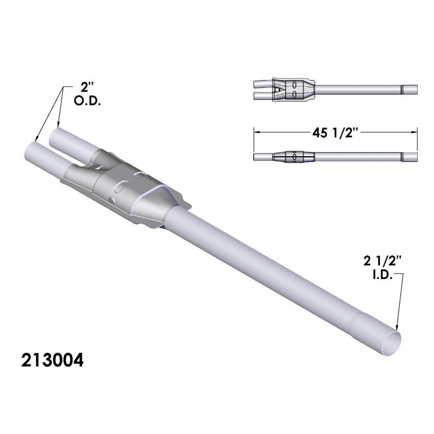 OEM Industries 213004 CATALYTIC CONVERTER AND PIPE ASSEMBLY