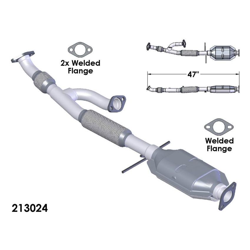 OEM Industries 213024 CATALYTIC CONVERTER AND PIPE ASSEMBLY