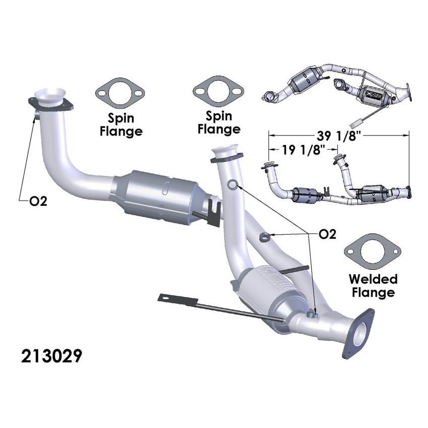 OEM Industries 213029 CATALYTIC CONVERTER AND PIPE ASSEMBLY