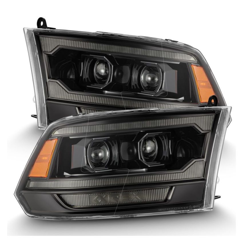 AlphaRex 09-18 RAM 1500 PRO-Series Proj Headlights Alpha-Black w/Sequential Signal & Top/Middle DRL