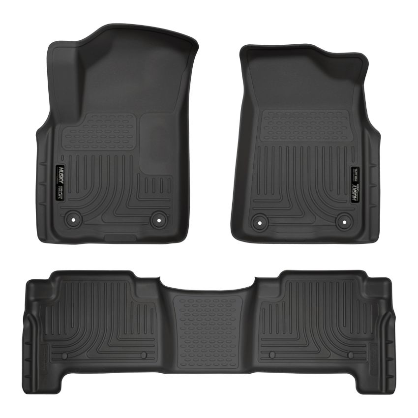 Husky Liners 2019+ Infiniti QX80/2019+ Nissan Armada Weatherbeater Black Fnt & 2nd Seat Floor Liners