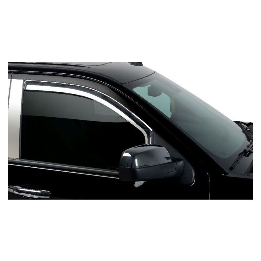 Putco 480602 16-20 Nissan Titan Crew Cab (Set of 2) Front Only Element Chrome Window Visors