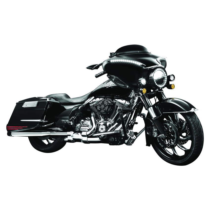 Kuryakyn 1318 Smooth Windshield Trim 96-13 Touring Gloss Black