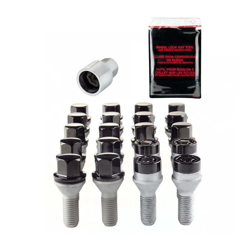 McGard (67179BK 12X1.5 MCG 5 LUG BOLT INSTALLATION KIT, CONE SEAT, BLACK W/WHL LKS-17MM HEX)
