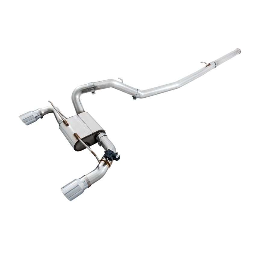 AWE Tuning 3025-32024 Ford Focus RS SwitchPath Cat-back Exhaust - Chrome Silver Tips