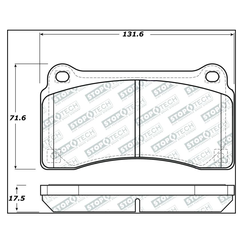 Stoptech 305.13830 Street Select 09-18 Nissan GT-R Rear Brake Pads