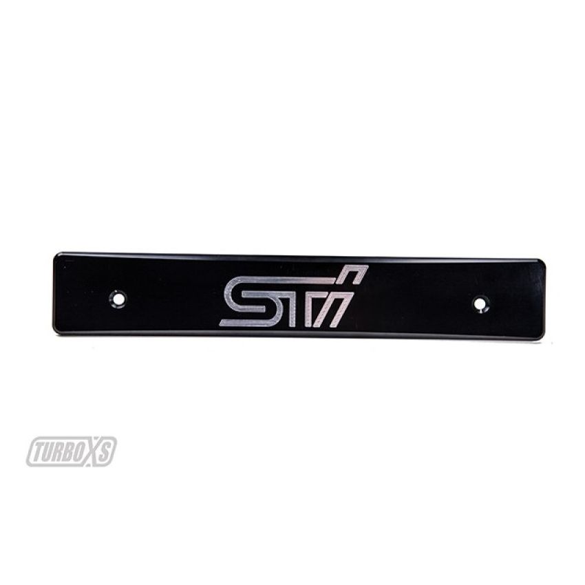 Turbo XS 15-17 Subaru WRX/STi Billet Aluminum License Plate Delete Black Machined STi Logo