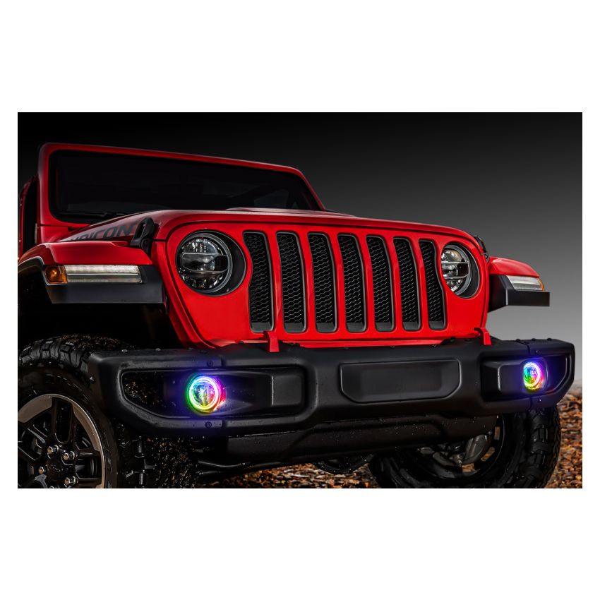 Oracle Lighting 1215-333 Jeep Wrangler JL/Gladiator JT LED Surface Mount Fog Light Halo Kit - ColorSHIFT