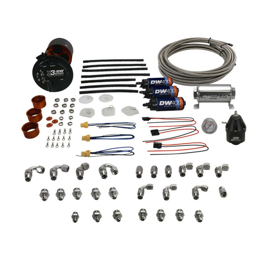 DeatschWerks 9-401-604-7033 2015+ Ford F150 Coyote X3 Series Fuel Pump Module W/ Triple DW400 Fuel Pumps & Plumbing