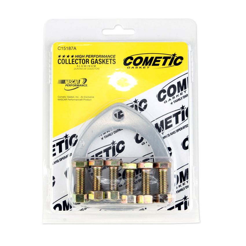 Cometic Gasket C15187A Cometic Exhaust Header Collector Gasket .040in Aluminum-2.5in Diameter Port-3.5in Bolt Circle-Set