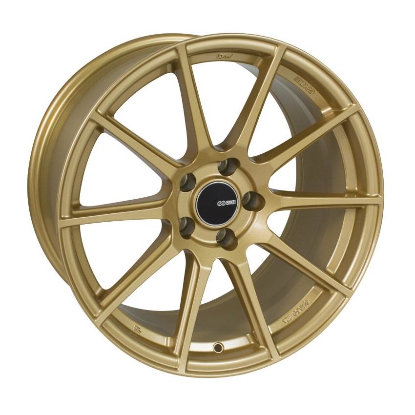 Enkei 499-780-8045GG TS10 17x8 5x100 45mm Offset 72.6mm Bore Gold Wheel