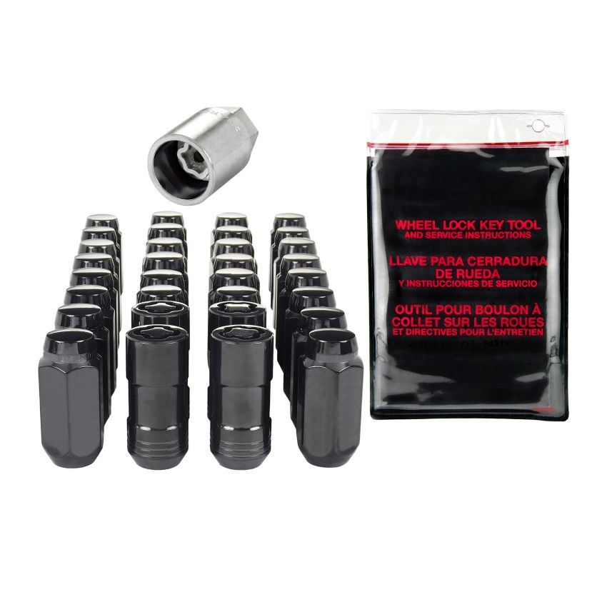 McGard (84822 MCG 8 LUG HEX INSTALL KIT M14X1.5 CONE SEAT W/WHL LKS (13/16 HEX) (BLACK))