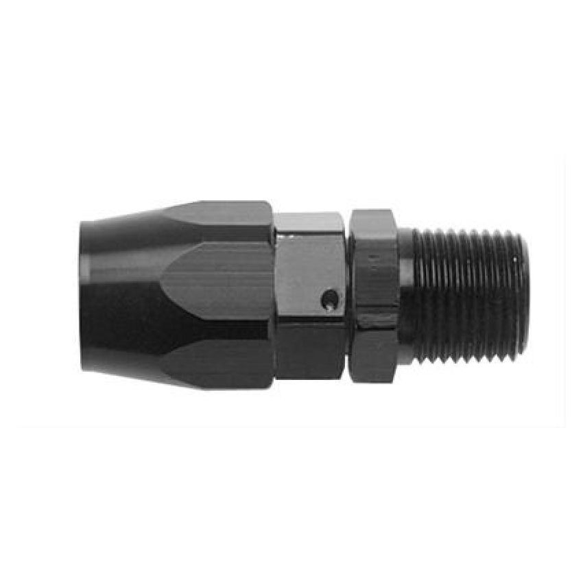 FRAGOLA FRG190106-BL #6 Str. x 1/4 MPT Hose End Black