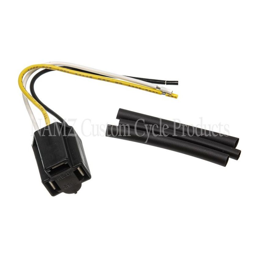 NAMZ NHS-PT Replacement Headlamp H4 Pigtail (Models w/H4 Headlight Harness) Incl. Connector/Shrink/Termnls