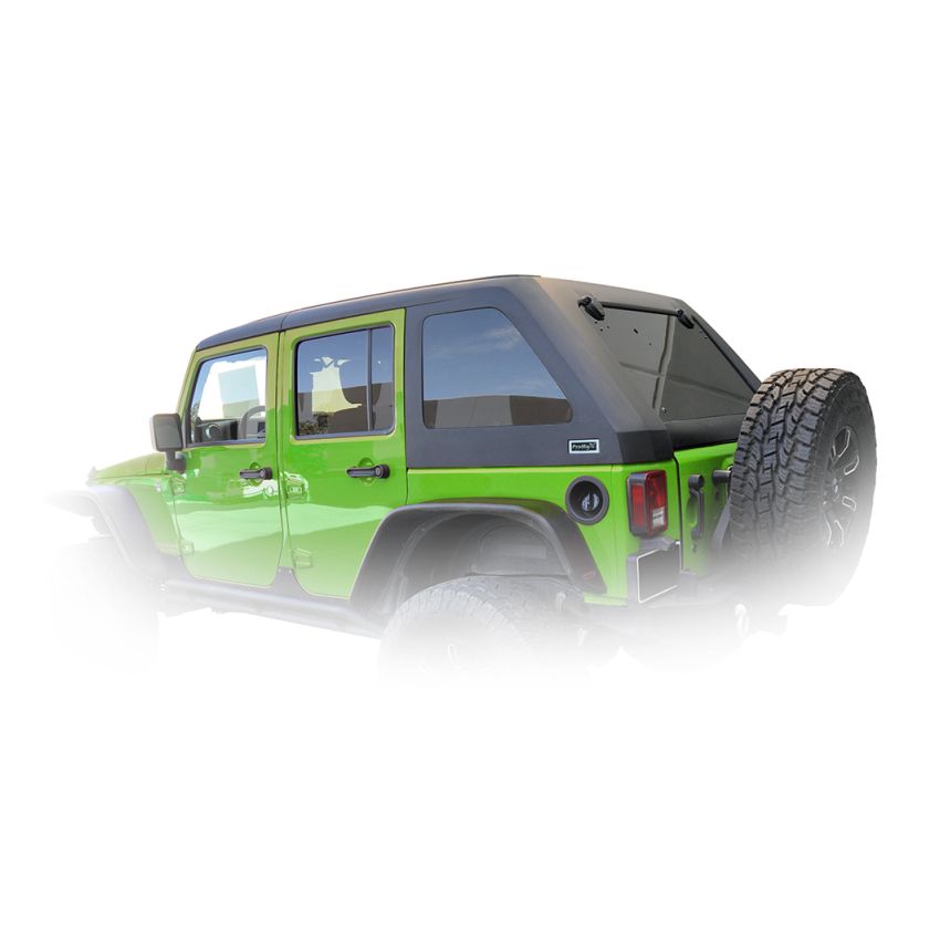 DV8 Offroad HT07FB42 07-18 Jeep Wrangler JK 2 Piece Fast Back Hard Top 4 Door - Black (DS Only)