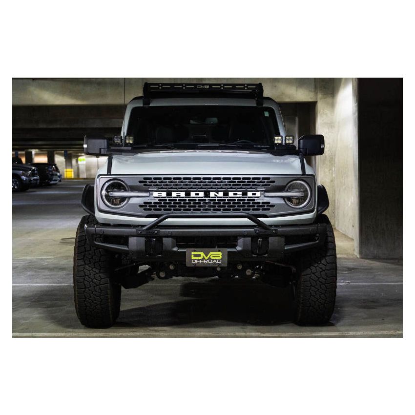 DV8 Offroad 21-22 Ford Bronco Factory Front Bumper Licence Relocation Bracket - Front