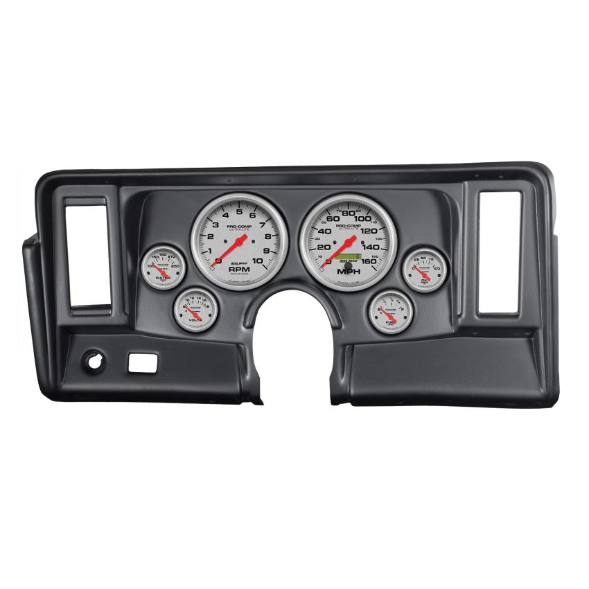 AutoMeter 7024-UL DIRECT FIT DASH KIT, NOVA 69-76, TACH/MPH/FUEL/OILP/WTMP/VOLT, ULTRA-LITE