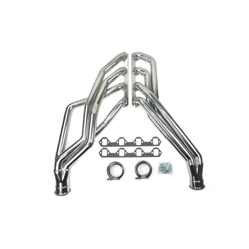 JBA 65-73 Ford Mustang 351W SBF 1-3/4in Primary Silver Ctd Long Tube Header