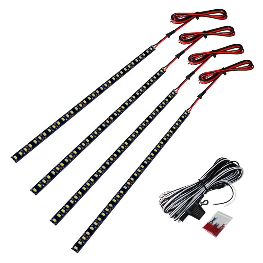 Raptor Universal LED Lights 10 inch Strip Set Exterior Car Truck SUV - White