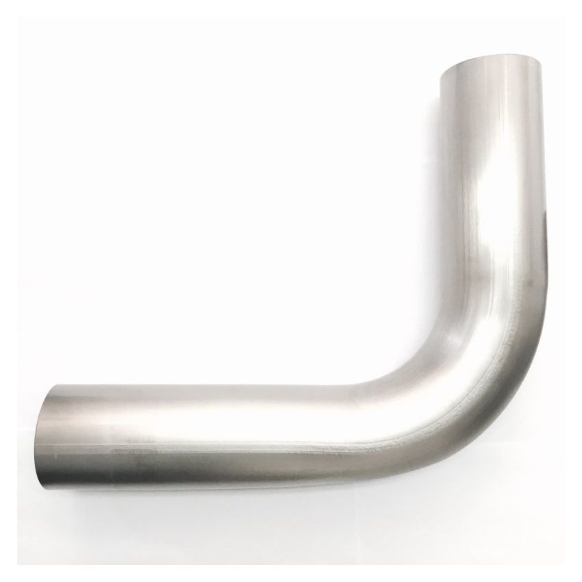 Ticon Industries 3.0in Diameter 90 Degree 1mm WT 4.5in CLR 6.5in Leg/8in Leg Titanium Mandrel Bend