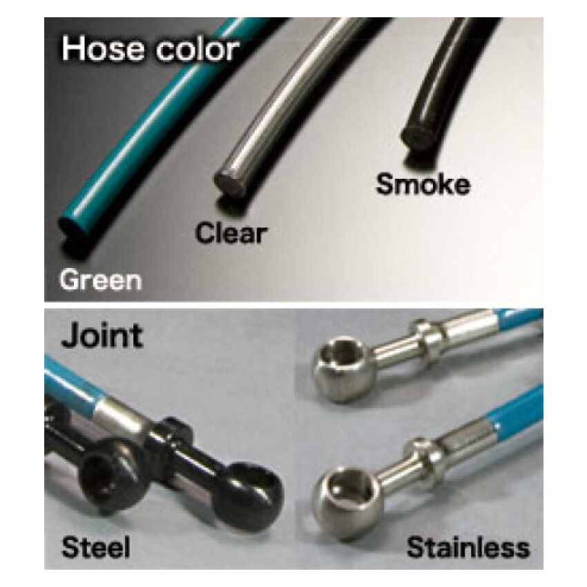 Project Mu BLN-004BG Nissan Skyline HNR32 Stainless Steel Green Teflon Brake Lines (Special Order No Cancel)