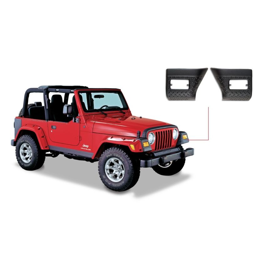 Bushwacker 14007 97-06 Jeep Wrangler Trail Armor Front Corners - Black