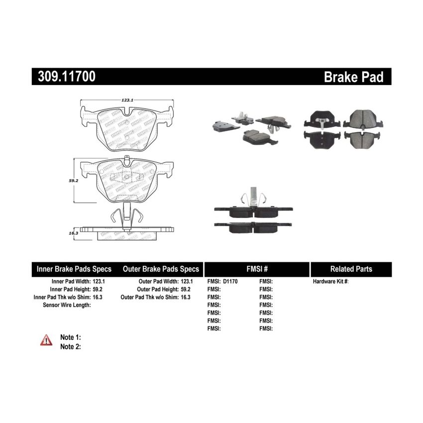 StopTech Performance 06 BMW 330 Series (Exc E90) / 07-09 335 Series Rear Brake Pads