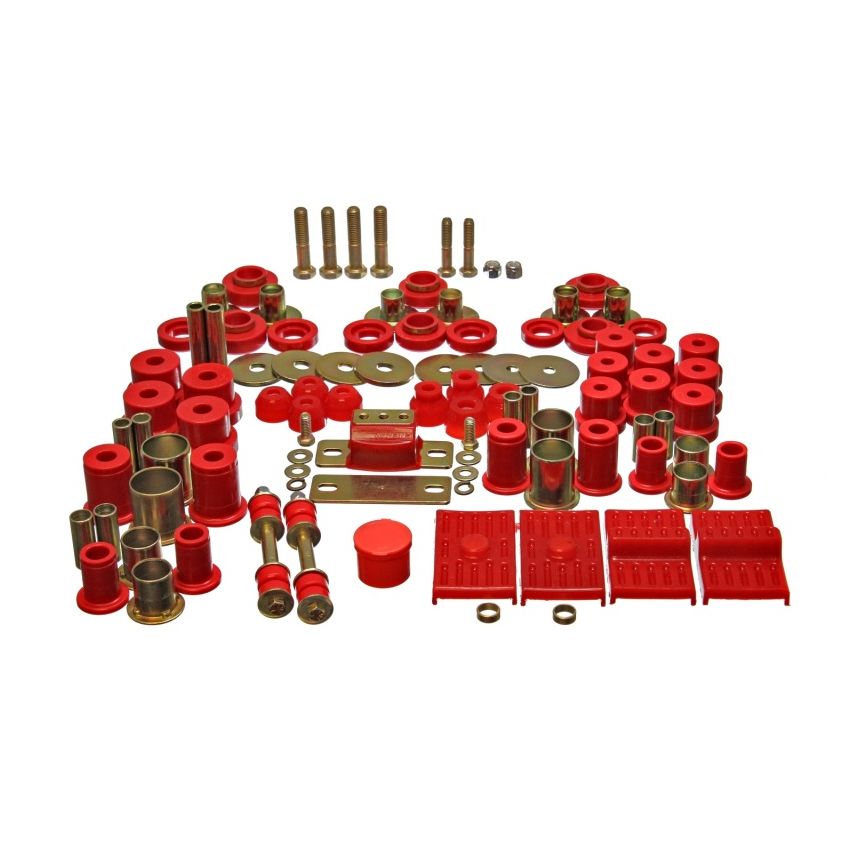 Energy Suspension 67-69 Chevrolet Camaro (w/multi leaf springs) Red Hyper-flex Master Bushing Set