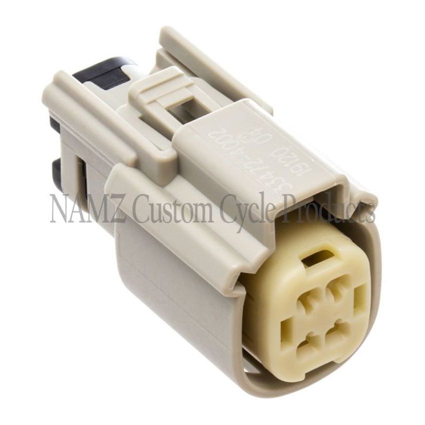 NAMZ NM-33472-4002 07-23 V-Twin Molex MX-150 4-Position Female Connector - Gray (HD 72444-07GY)