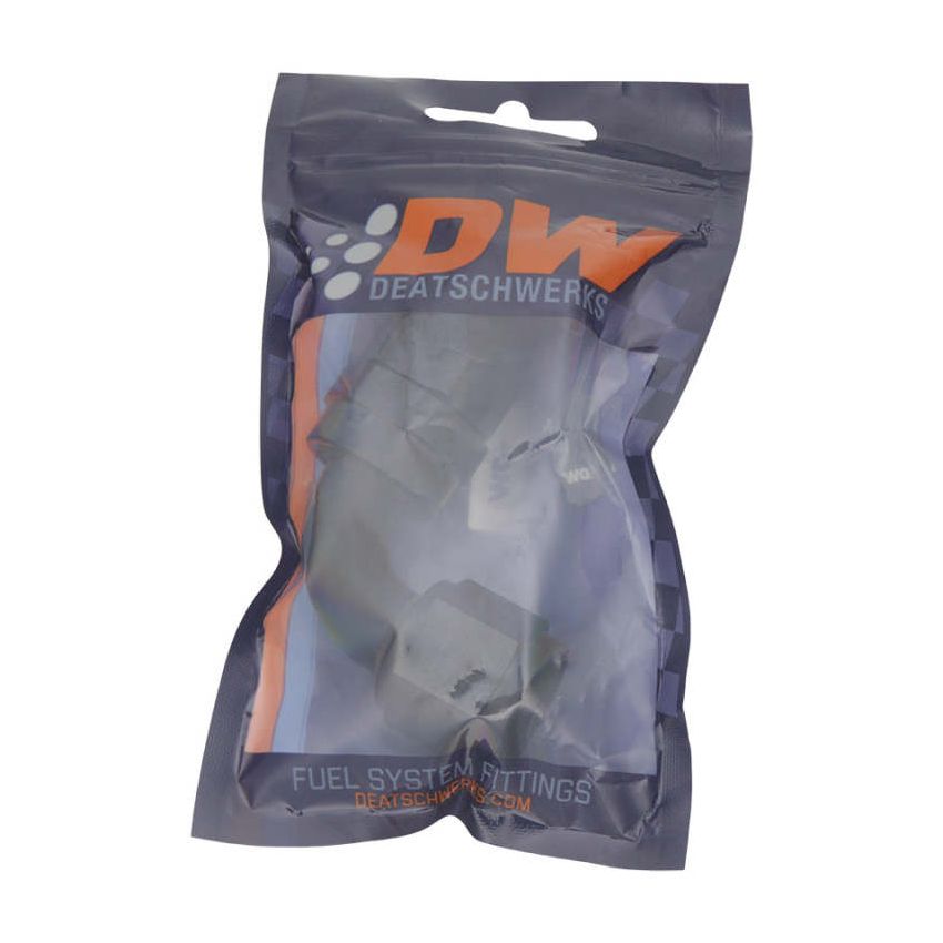 DeatschWerks 10AN Female Swivel 90-Degree Hose End PTFE (Incl Olive Insert) - Anodized Matte Black