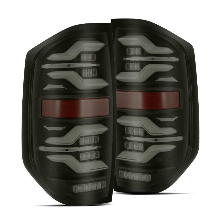 AlphaRex 14-21 Toyota Tundra LUXX LED Taillights Blk w/Activ Light/Seq Signal