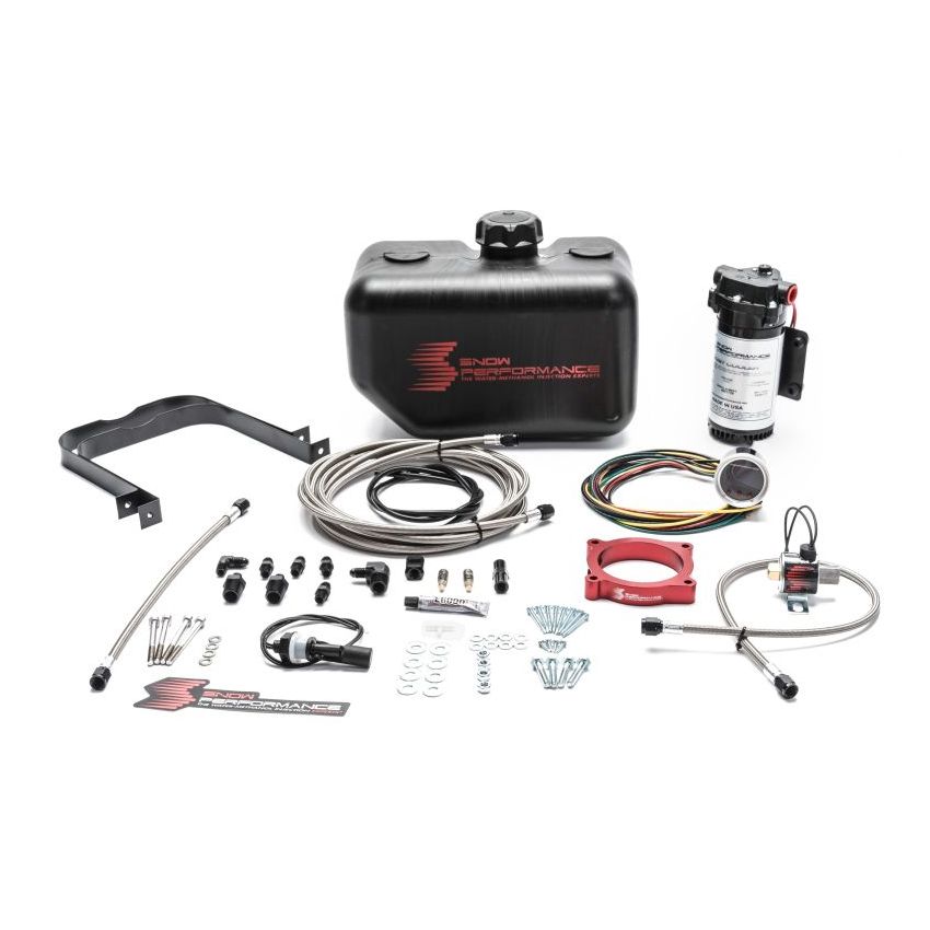 Snow Performance 11-17 Mustang Stg 2 Boost Cooler F/I Water Injection Kit (SS Braid Line & 4AN)