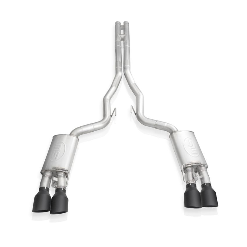 Stainless Works GT500CBHFCRB 2020 Ford GT500 Redline Catback H-Pipe Exhaust Factory Connect - Black Tips