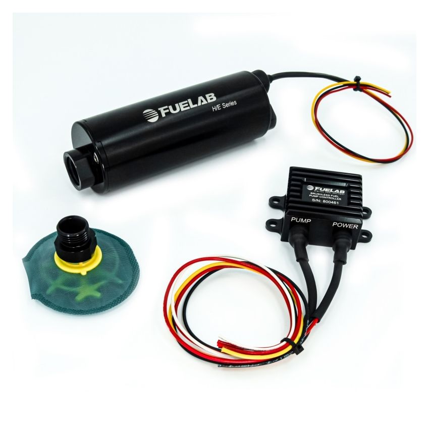 Fuelab 20815 In-Tank Twin Screw Brushless Fuel Pump Kit w/Remote Mount Controller/65 Micron - 1100 LPH