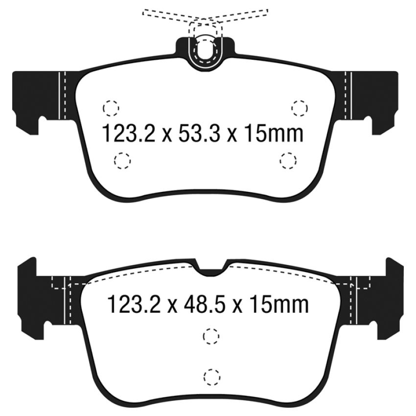 EBC UD1833 15+ Ford Edge 2.0 Turbo FWD Ultimax2 Rear Brake Pads