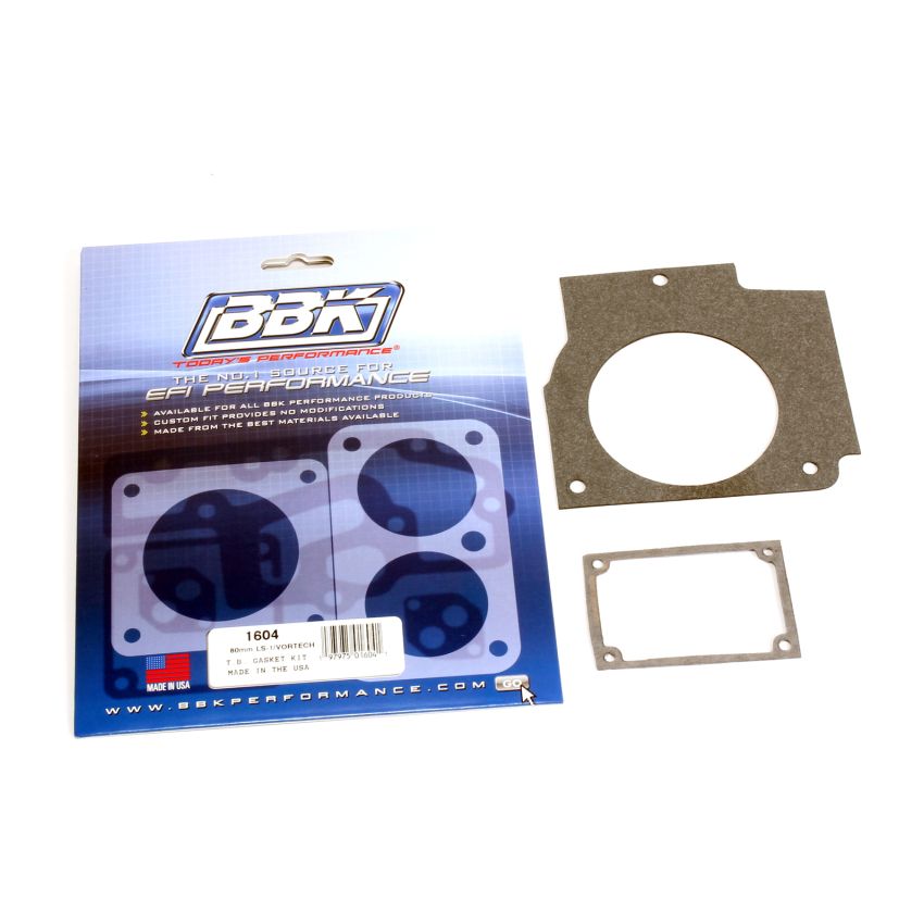 BBK Performance Parts 1604 1997-2003 Throttle Body Gasket Kit Chevrolet GM LS1 Vortec 80mm