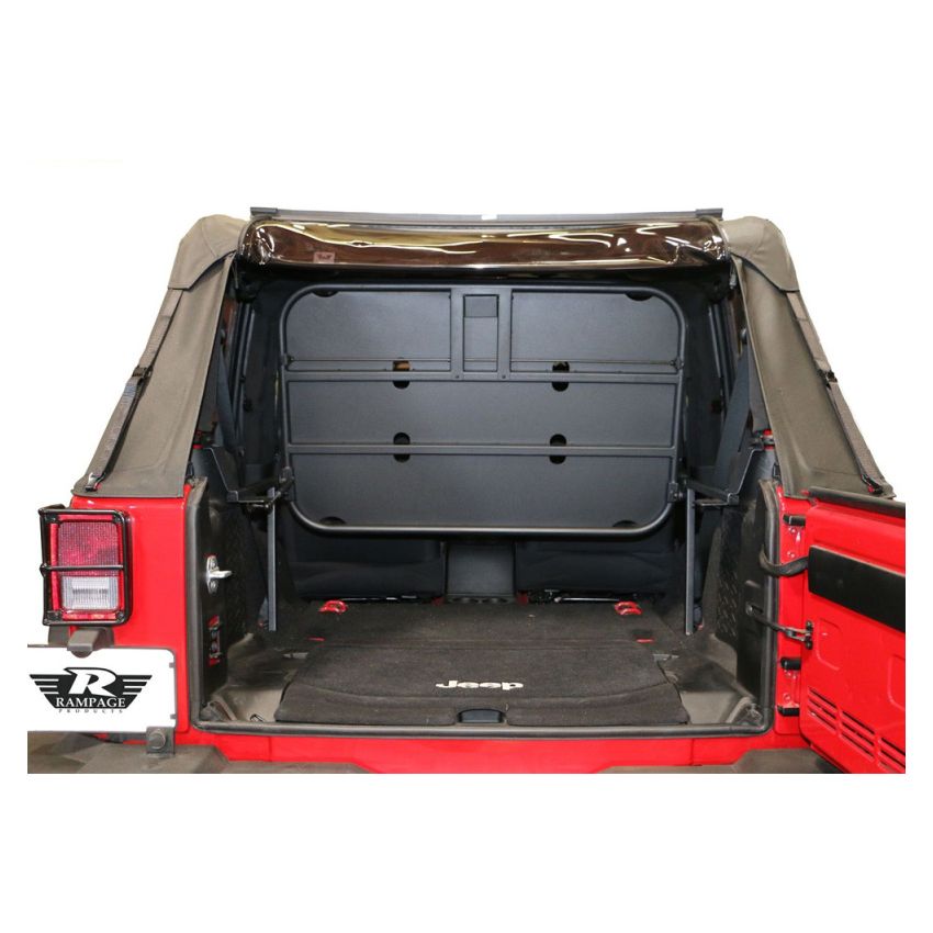 Rampage 86624 2007-2018 Jeep Wrangler(JK) Rear Sport Rack - Black
