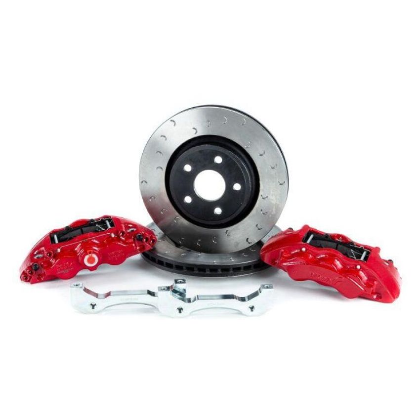 Alcon BKF1551K06 2018+ Jeep JL 350x32mm Rotors 6-Piston Red Calipers Front Brake Upgrade Kit
