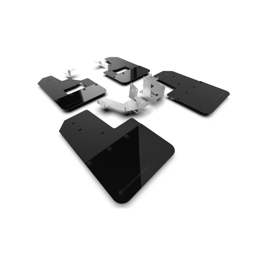 Rally Armor MF85-RB-PL-MBK Black Mud Flap/Metallic Black Logo