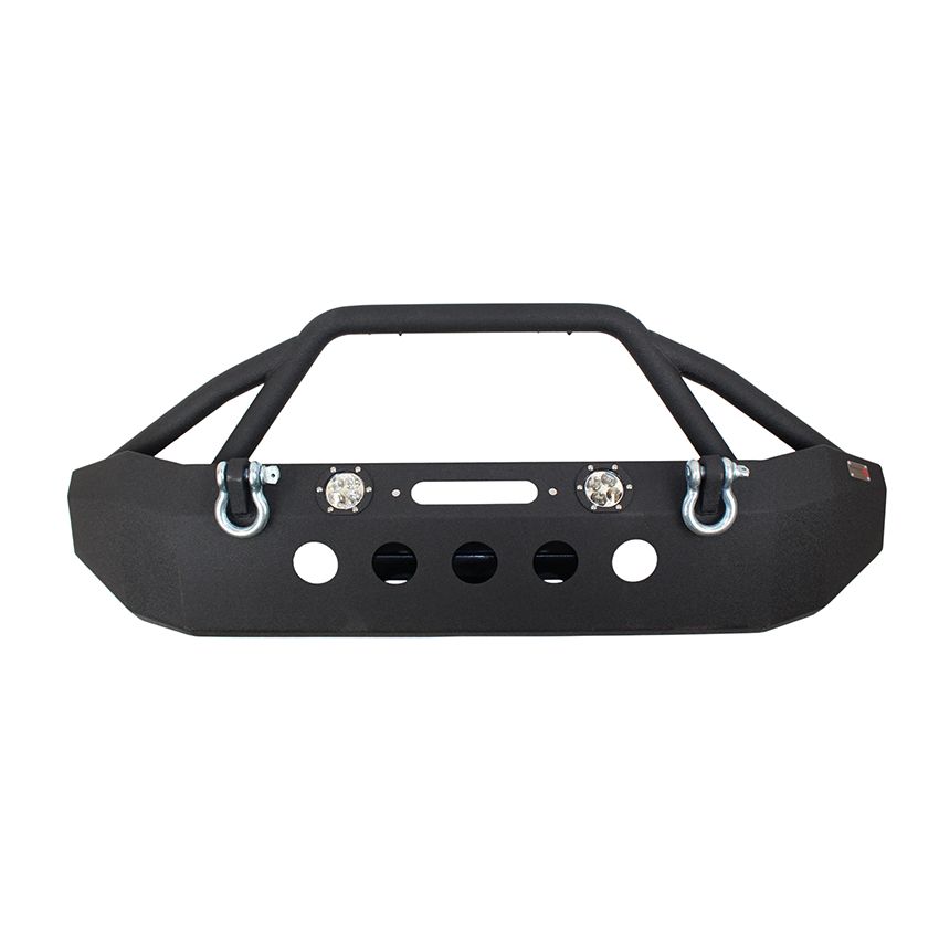Fishbone Offroad FB22003 07-18 Jeep Wrangler Front Winch Bumper W/LEDs Full Width - Blk Texured Powdercoated