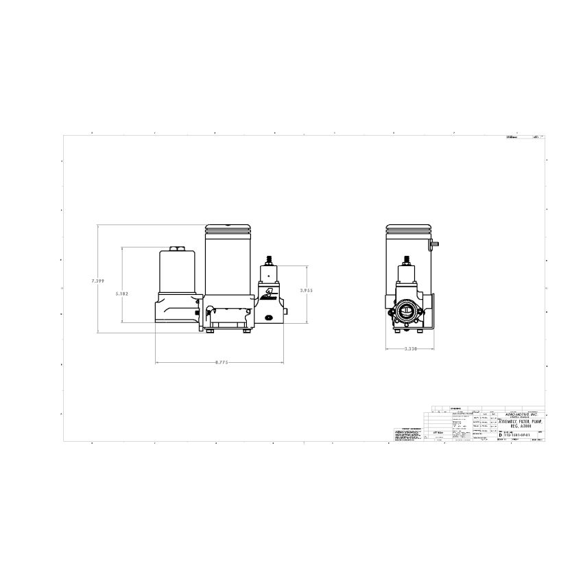 AEROMOTIVE AFS11215 A3000 Fuel System Kit Drag Race Carbureted
