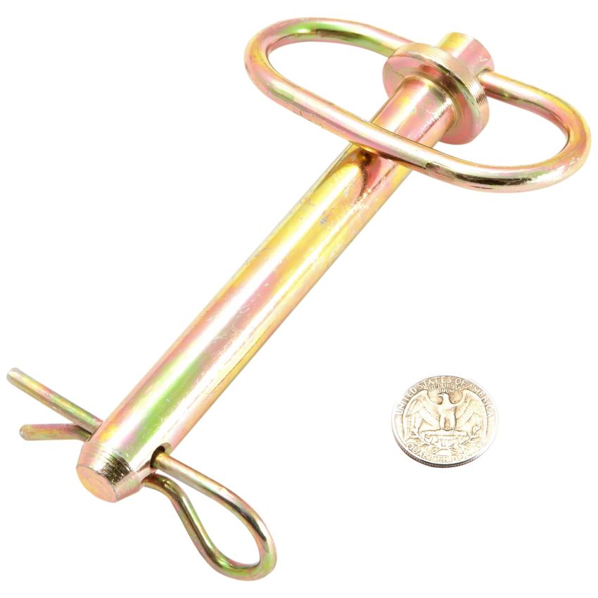 Forney 61330 Hitch Pin, Yellow Zinc, 5/8-Inch-by-4-1/2-Inch