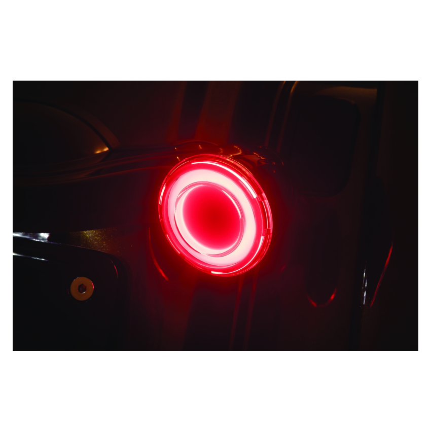 Kuryakyn 2906 Tracer L.E.D. Rear Turn Signal Insert Red Light Red Lens 1157