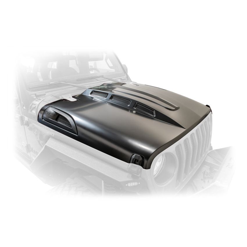 DV8 Offroad HDMBJL-01 18+ Jeep JL Heat Dispersion Hood - Primer Black