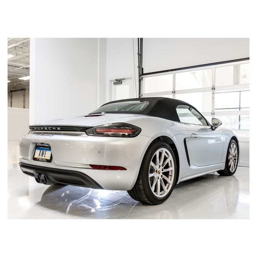 AWE Tuning Porsche 718 Boxster / Cayman Track Edition Exhaust - Diamond Black Tips