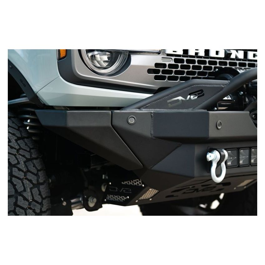 DV8 Offroad FBBR-02 2021+ Ford Bronco Modular Front Bumper Winch Capable w/ Auxiliary Light Mounts