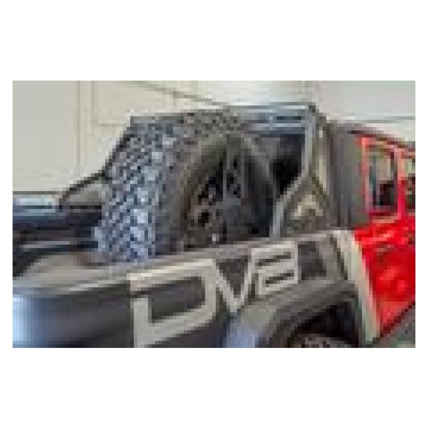 DV8 Offroad TCGL-02 2019+ Jeep Gladiator Universal Stand Up In-Bed Tire Carrier